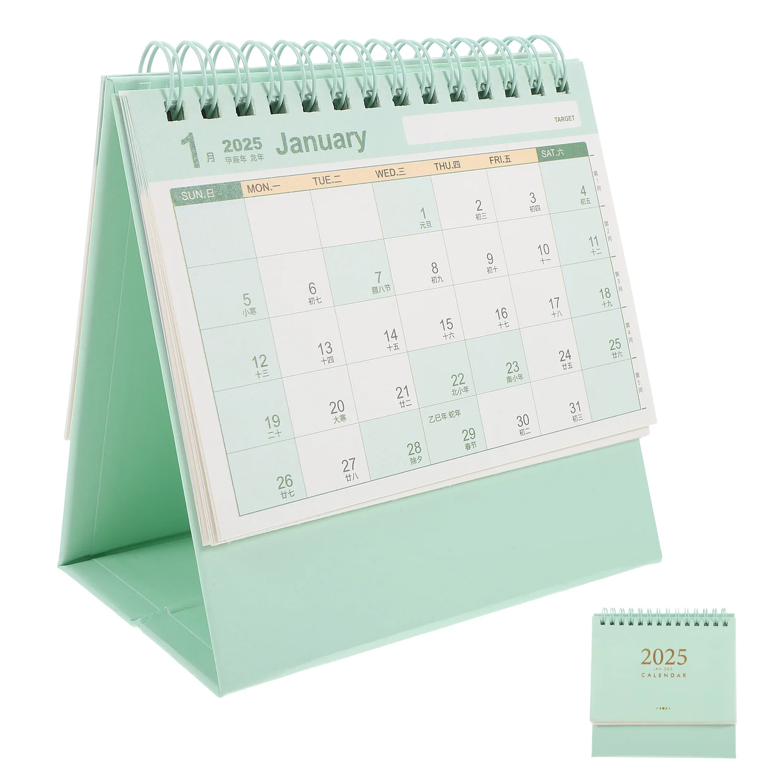 Мини-настольный календарь на 2024–2025 от сентября 2024 до декабря 2025 года. Постоянный