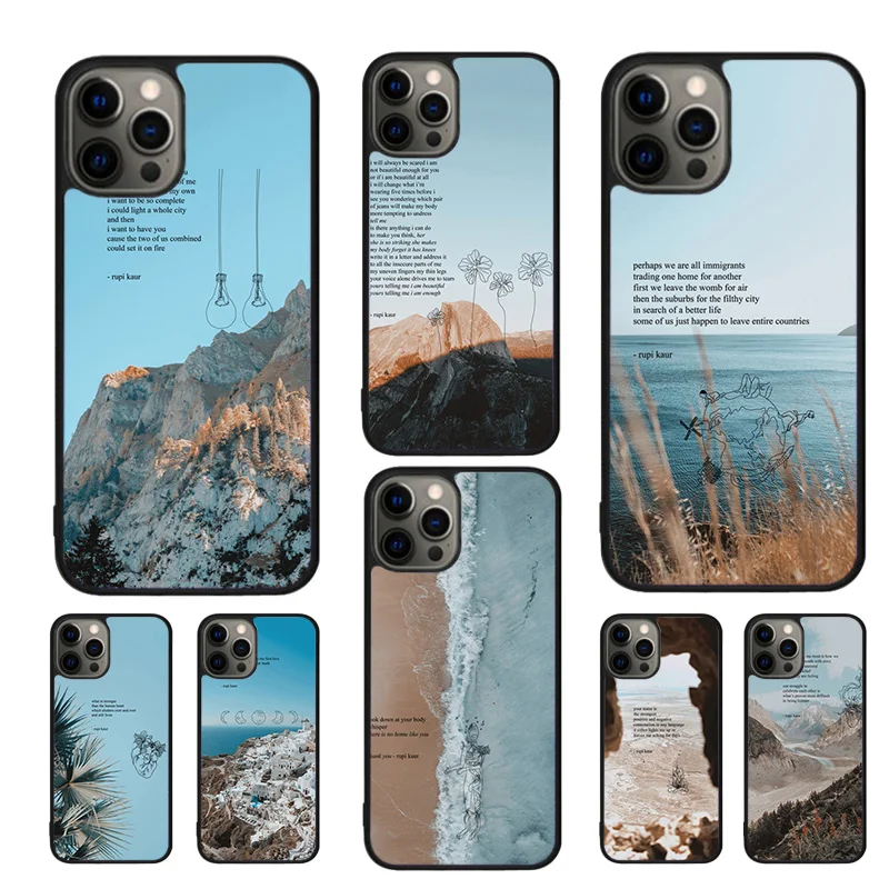 rupi kaur poems Phone Case For iPhone 16 15 14 11 12 13 mini Pro XR XS MAX Plus coque Cover Shell