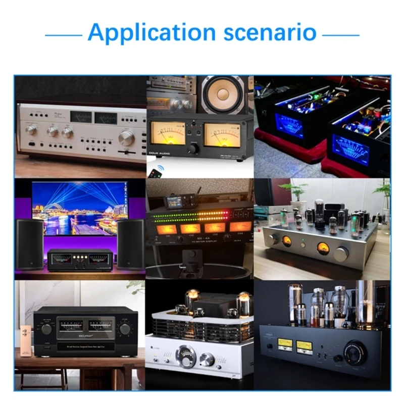 VU Meter DB-Уровень звука Стереоусилитель с подсветкой Измеритель уровня