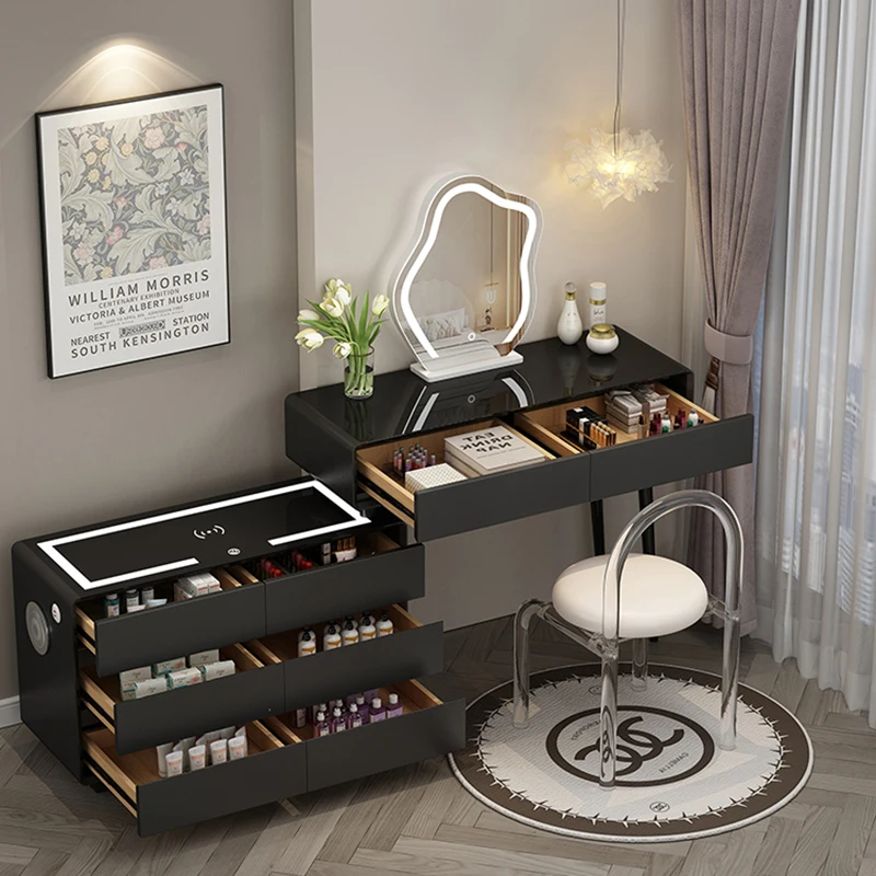 Органайзер для ювелирных изделий туалетный столик макияжа черный комод удобная