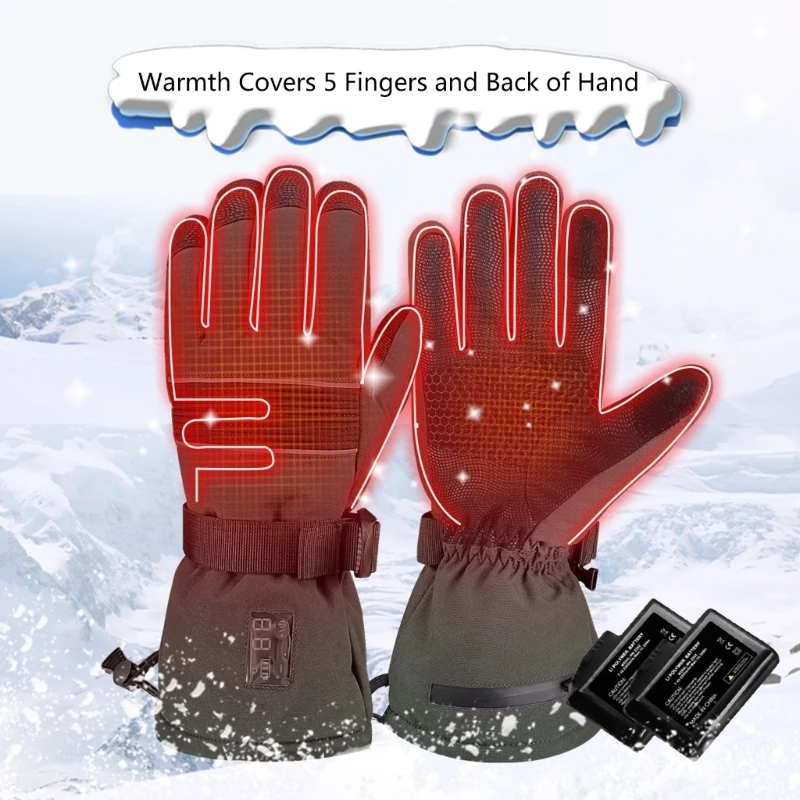 

Heating Gloves Electric Hand Warmers 7.4V 2200mAh Battery Rechargeable Heated Gloves with 3 Heating Levels for Men Women