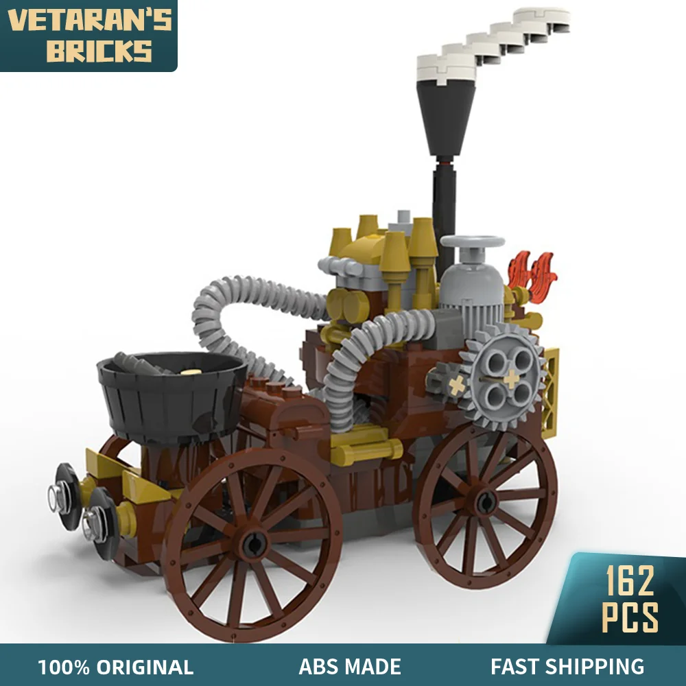 

MOC Vintage Car Steam Punk Classic Vehicle Prototype Machine Model Brick Toy Building Blocks Children Toys for Boys Xmas Gift