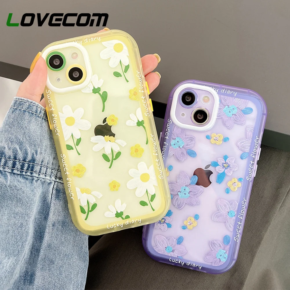 

Прозрачный ударопрочный чехол INS с цветами для телефона iPhone 13 Pro Max 11 Pro Max 12 Pro Max X XR XS Max, Защита камеры, мягкая задняя крышка