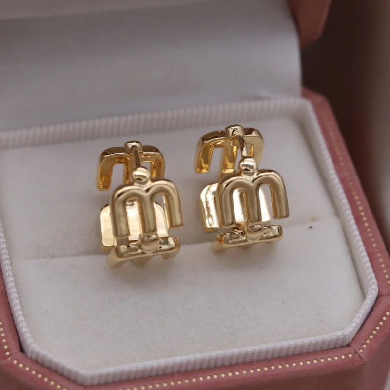 Корейский новый дизайн модные украшения 18-каратное позолоченное металлическое