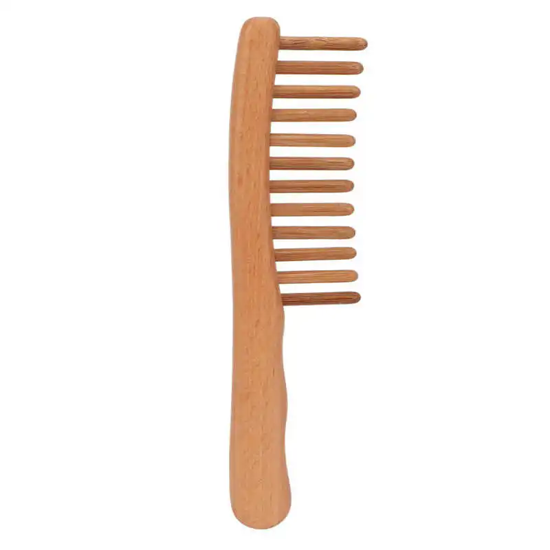 

Comb Hair Comb 12 Teeth Wooden Wide Tooth Round Tip Head Scalp Massage for Neck Shoulder Professional Hair Comb