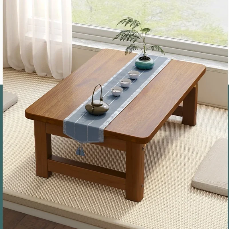 Японский деревянный складной чайный столик кровать пол эркерное окно татами для