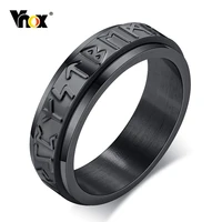 vnox 6mm spinner viking ring for men nordic viking rune almut finger band rotatable stainless steel stress release jewelry