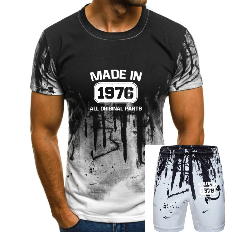 

Birthday Gift Idea Made in 1976 40th T-Shirt Bday Present Men T Shirt Print Cotton Short Sleeve T-shirt