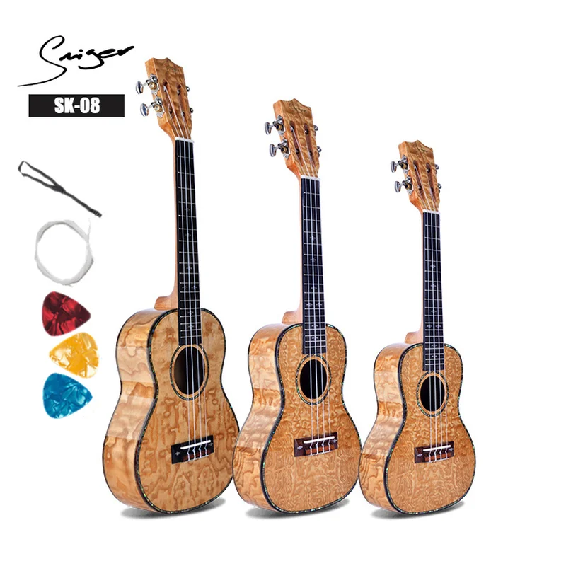 

Ukulele 21 24 26 Inches Ash Mini Electri Soprano Concert Tenor Acoustic Guitars 4 Strings Ukelele Install Pickup Travel Guitar