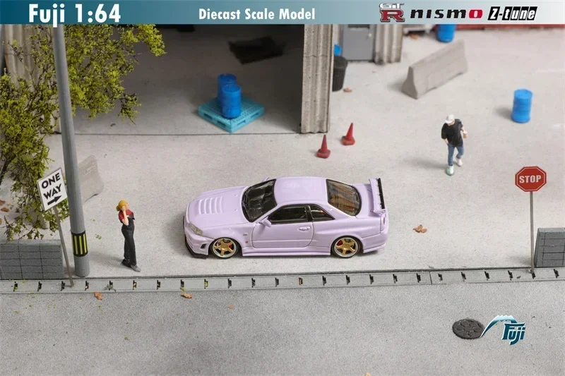 Fuji 1:64 Skyline GT-R R34 Nismo Z-Tune светильник автомобиль с литыми моделями лаванды