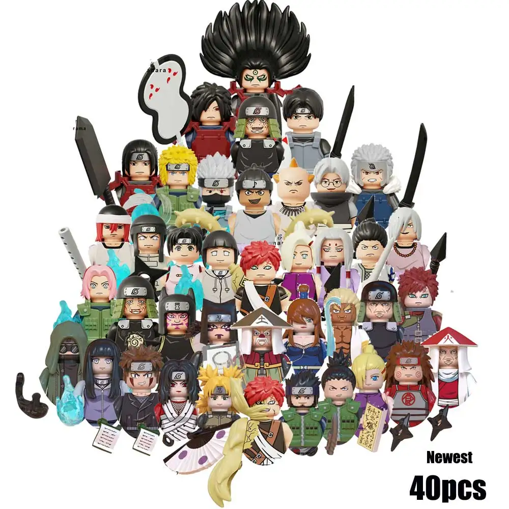 

Naruto Sasuke Kakashi Akatsuki bricks Building Blocks Figures Heads Toys kids Christma Minifigures Compatible with Lego