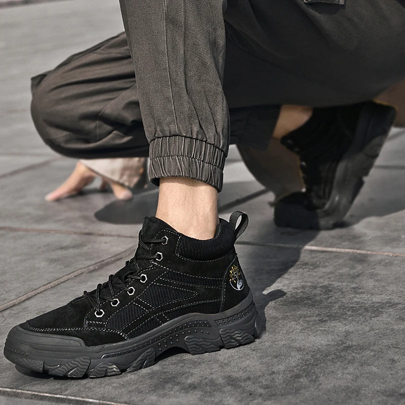 GR-87138 MARTIN BOOTS WALKING SHOES MEN'S HUNTING BOOTS TACTICAL SHOES DESERT COMBAT ANKLE LEATHER MOUNTAINEERING SHOES