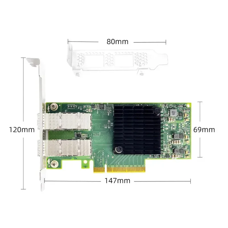 Фото Карта Ethernet Mellanox CX4121A ConnectX-4 25Gigabit NIC MCX4121A-ACAT, 25-гигабитная, PCI-E 3.0, двухпортовая №5