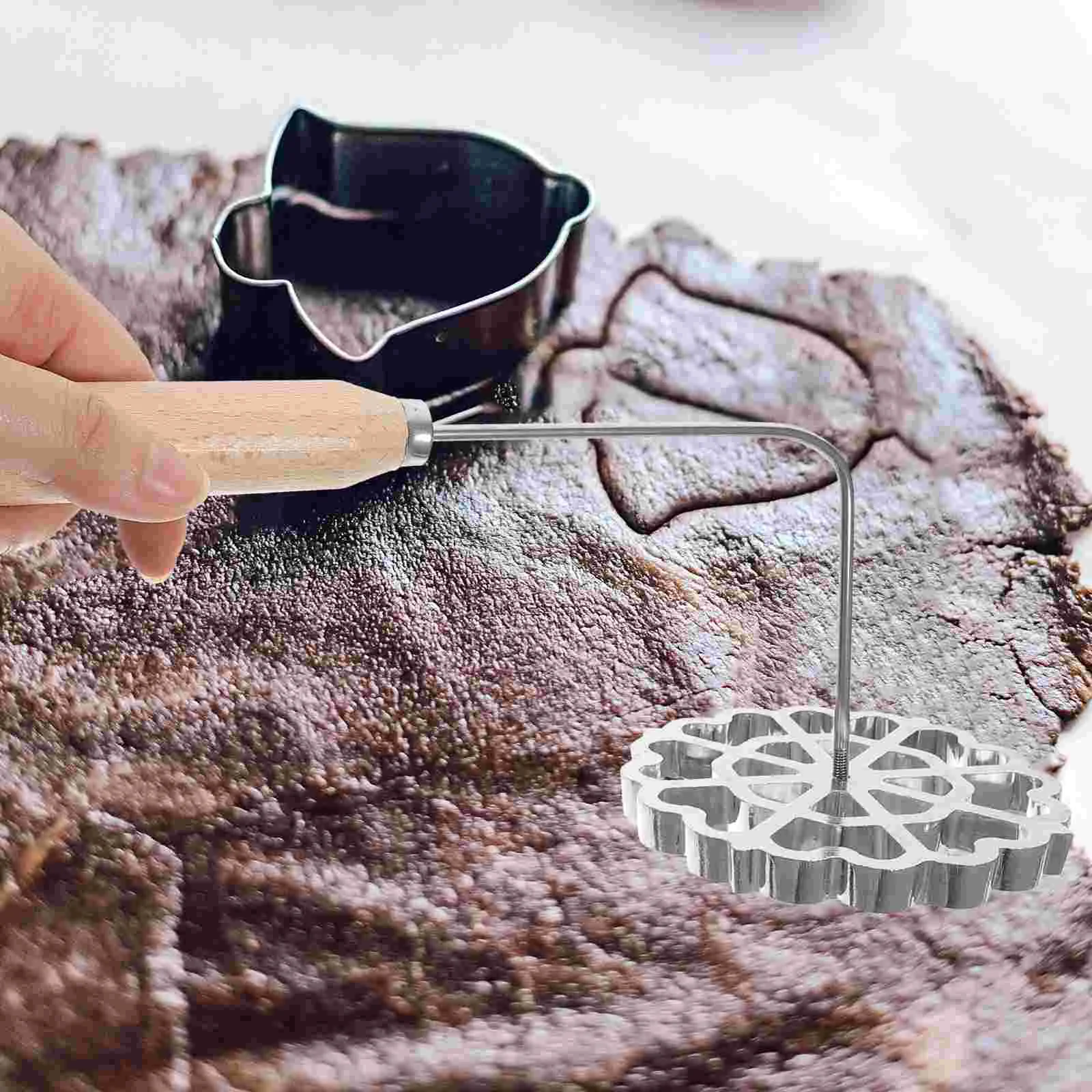 Форма для жарки масляного пирса ложка блинов бытовая деревянная ручка с венком