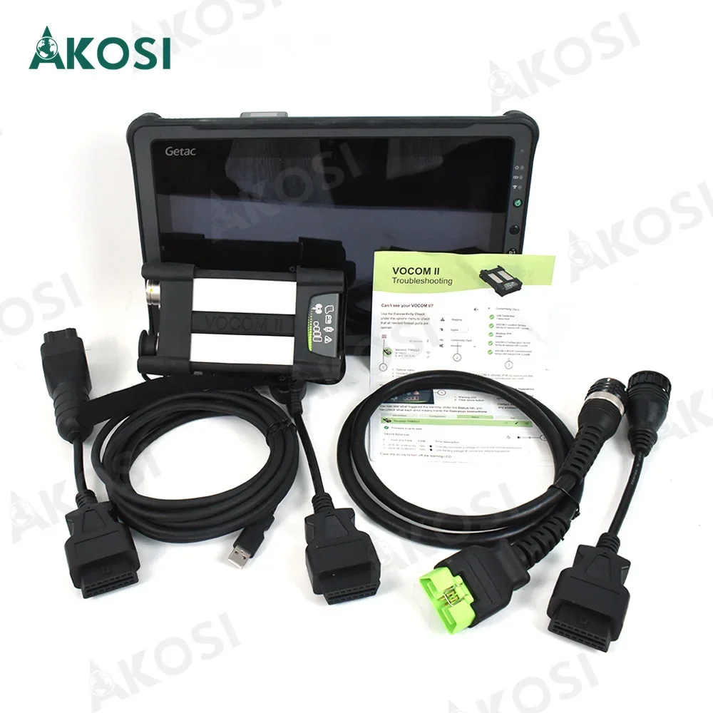 Для Vocom II 88890400 V2.8 PTT DEV2 PK Vocom2 Mini для тяжелых грузовых погрузчиков Renault и планшета Getac