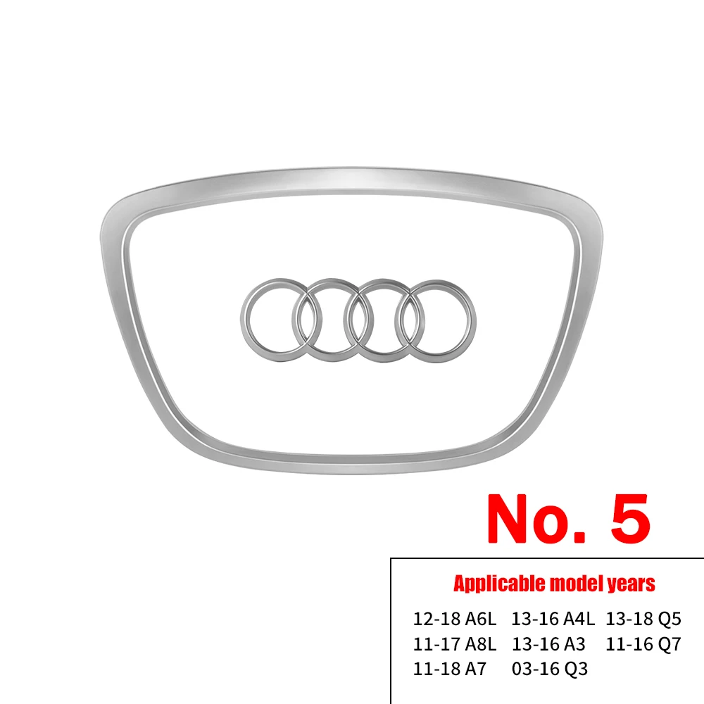 

Для AUDI A6L A5 Q7 Q3 A3 A4L Q5 A8L A7 Q5L Q8 SQ5 A8 A7L Q6 E-TRON Автомобильная рамка рулевого колеса, накладка, эмблема, сменный значок