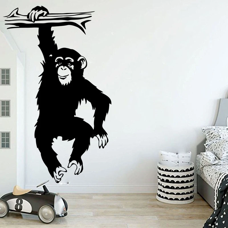 

Little Monkey Wall Sticker Forest Animals Vinyl Decal Baby Kids Room Decor Boys Girls Bedroom Decoration Nursery Mural Orangutan