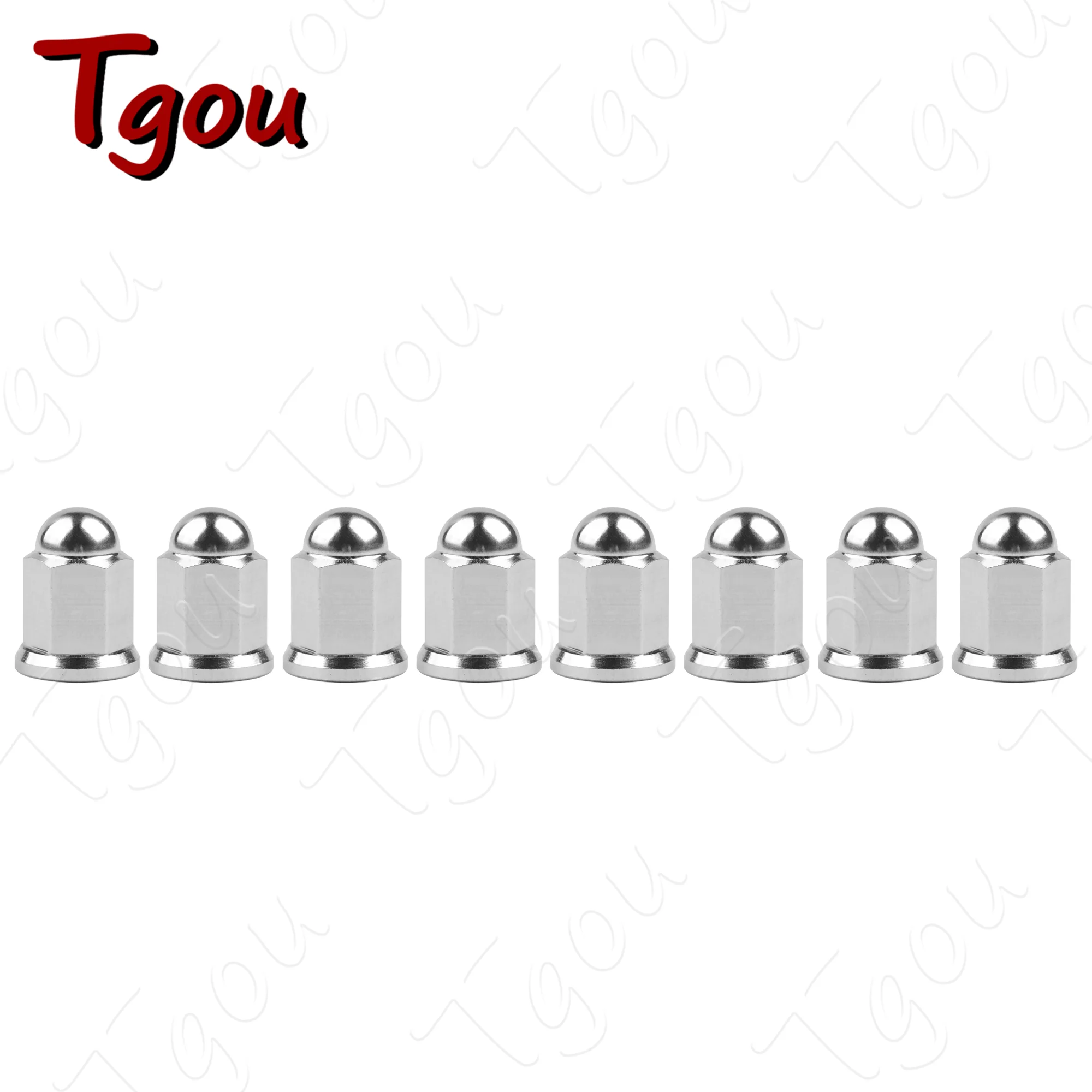 

Титановая гайка Tgou M6/M8/M10, фланцевые гайки с куполообразной головкой для велосипеда, мотоцикла, автомобиля, 8 шт.