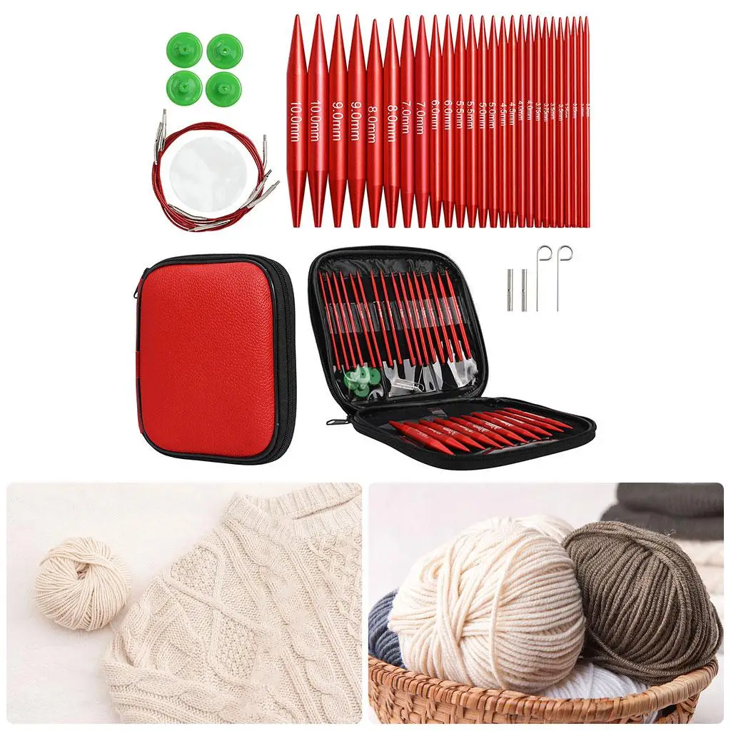 

13 Sizes Crochet Hooks Knitting Needles with Storage Case Crochet Set Weaving Sewing Tools Accessories