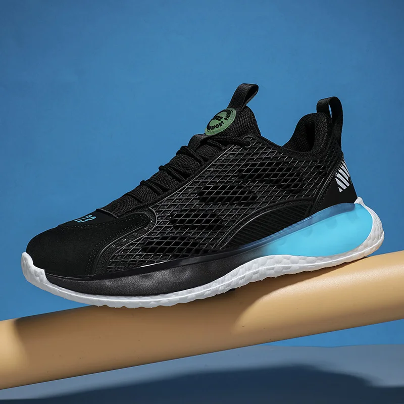 Men Running Sneakers Breathable Mesh Sport Shoes Flat Soft Man Shoes Fashion Training Jogging Footwear Comfortable Walking