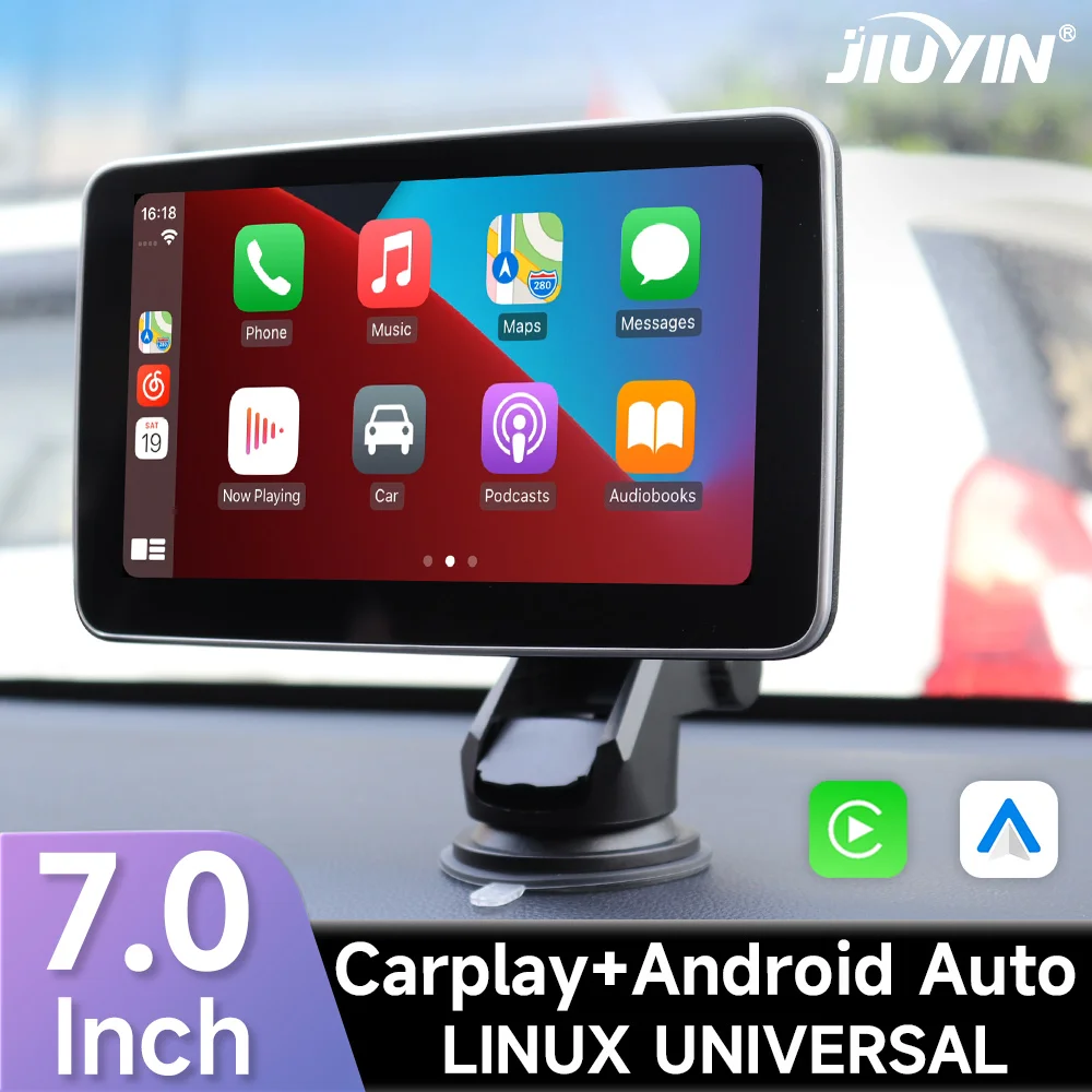 Автомобильный радиоприемник беспроводной мультимедийный видеоплеер CarPlay Android Auto