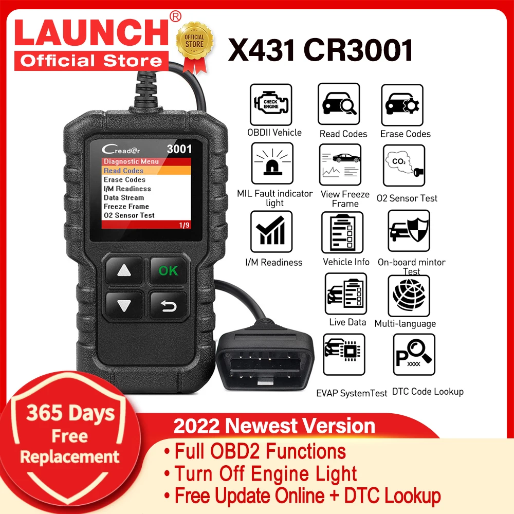 LAUNCH X431 CR3001 OBD2 автомобильный сканер профессиональный диагностический инструмент