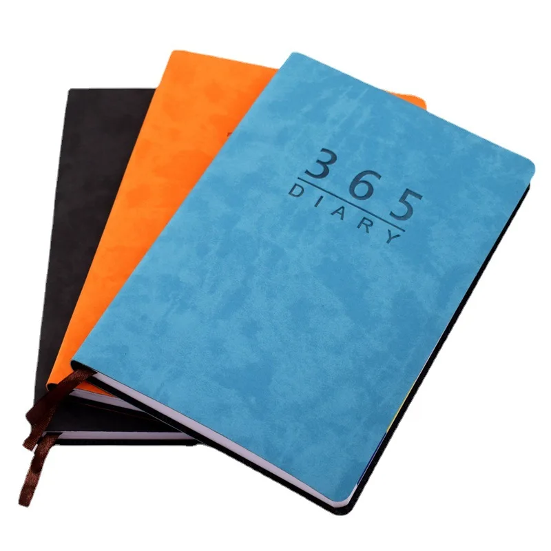

2023 A5 Soft Leather Planner Notebook Colourful Tabs Writing Pads 365 Days Business Agenda Notepad School Office Supplies