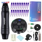 Набор роторных тату-машинок Mast P10 Ultra PMU Pen RCA Интерфейс светодиодный дисплей Источник питания Набор картриджей для перманентного макияжа Pro