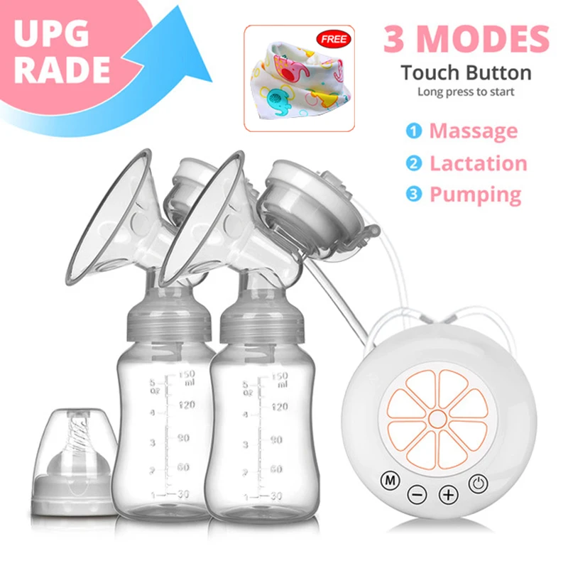 Electric breast pump unilateral and bilateral breast pump manual silicone breast pump baby breastfeeding accessories images - 6