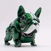 HWJ Transformer Mechanical Bulldog Anime Figurine RAMBLER Red Green Robot Dog Action Figure Children Adult Toys Car Home Decor
