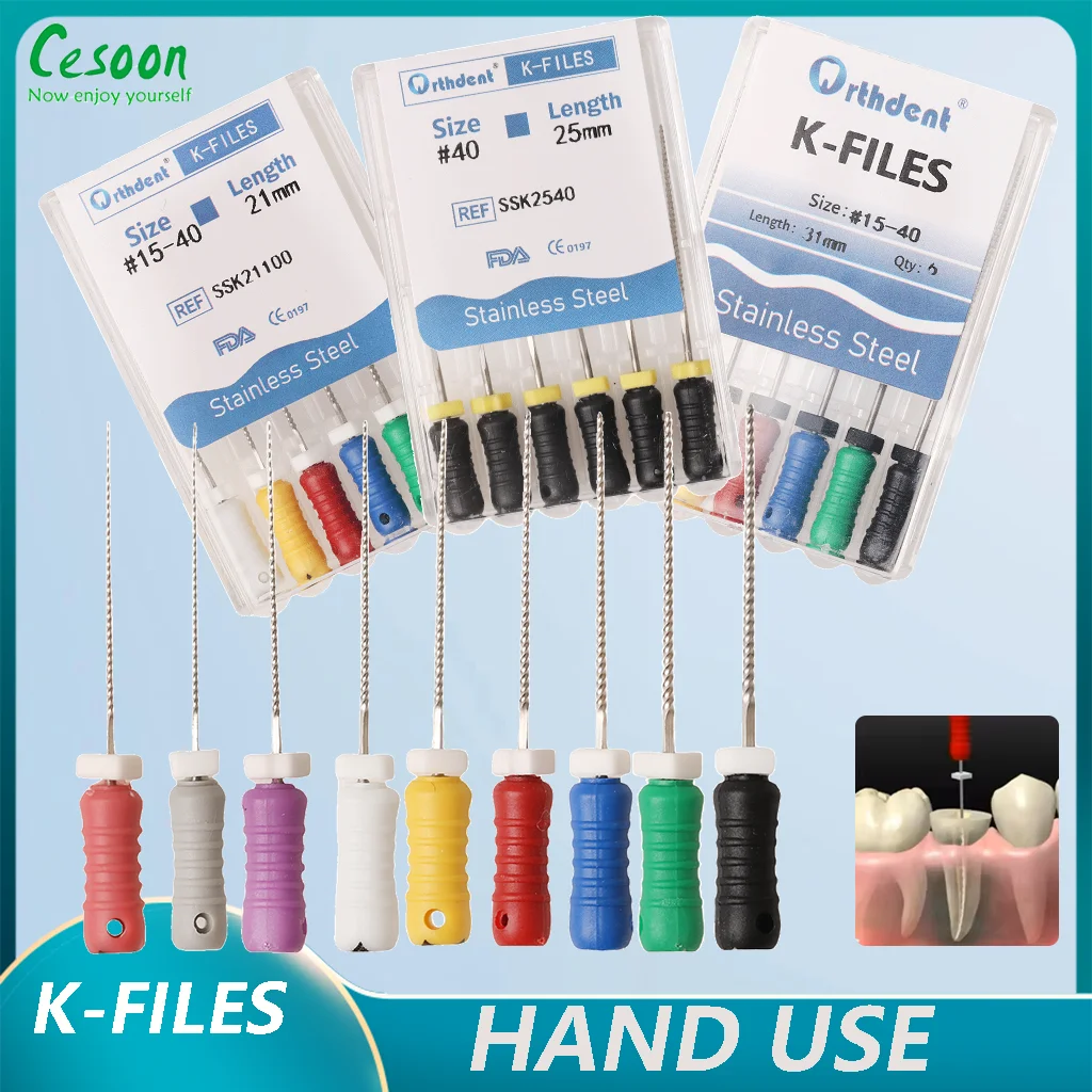  эндодонтические инструменты из нержавеющей стали 21/25/31 мм 6