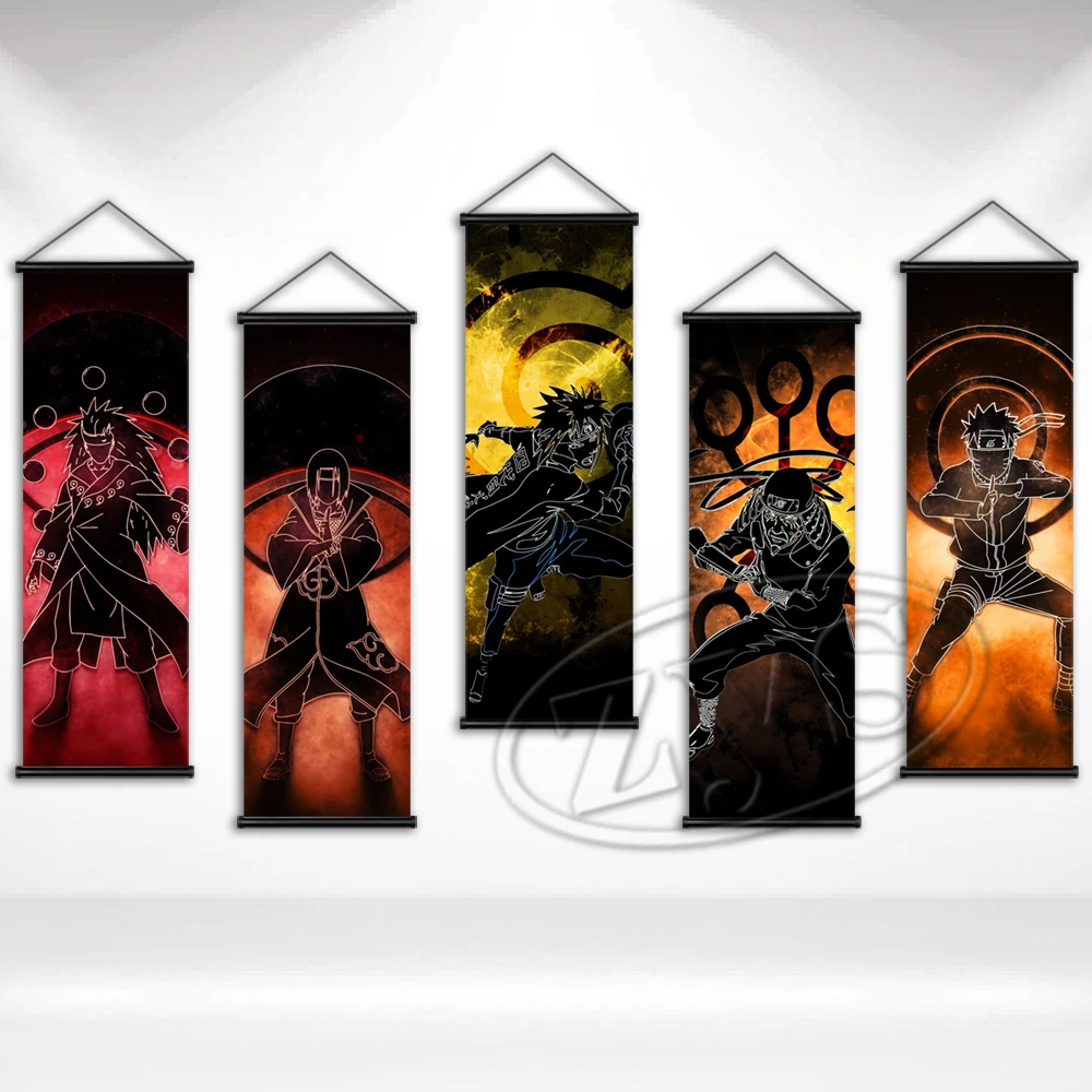 

Wall Art Uzumaki Naruto Canvas Paintings Uchiha Madara Modular Pictures Poster Hanging Scrolls Home Decoration For Living Room