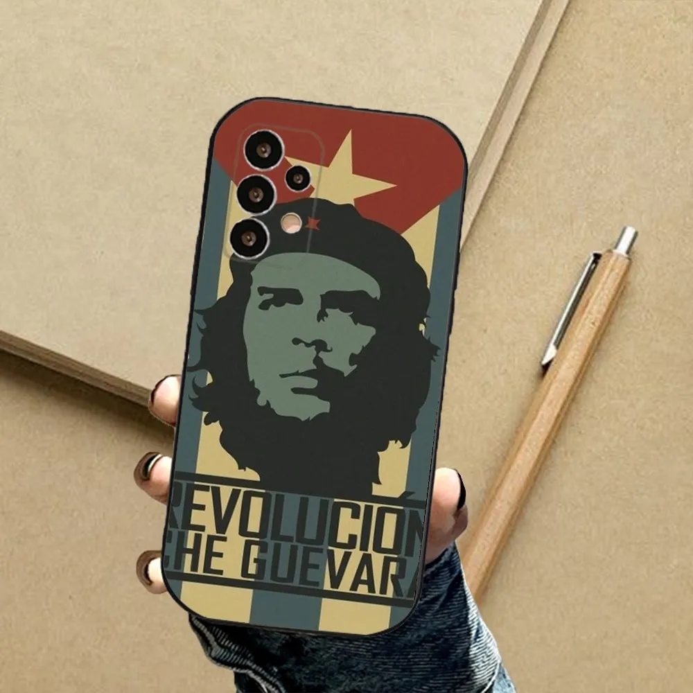 Фото Чехол для телефона Che Guevara Revolution для Samsung S24,23,23,22,30,21,10,9,Note20 Ultra,Lite,Ultra,5G,Plus,FE,черный мягкий чехол №4
