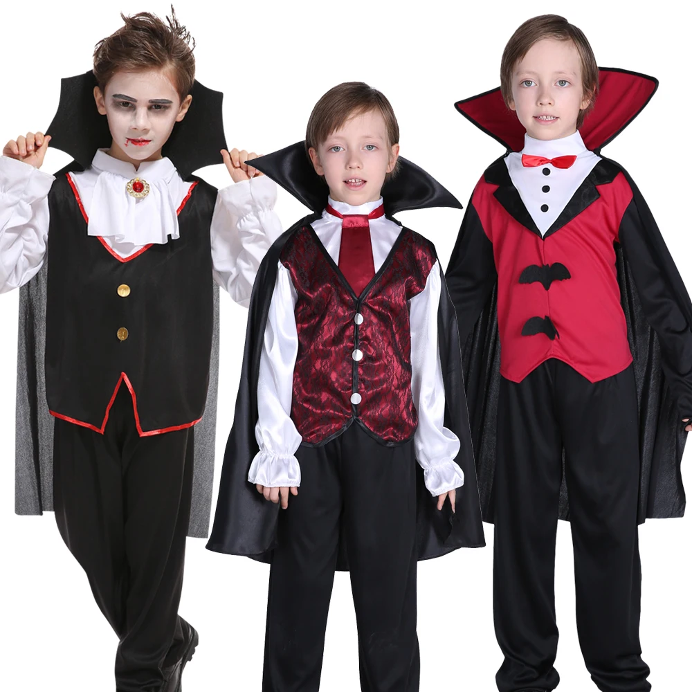 

Halloween Skeleton Ghost Masks Cloak Haunted House Vampire Cosplay Costumes For Boy Girl Fantasia Purim Party Dress