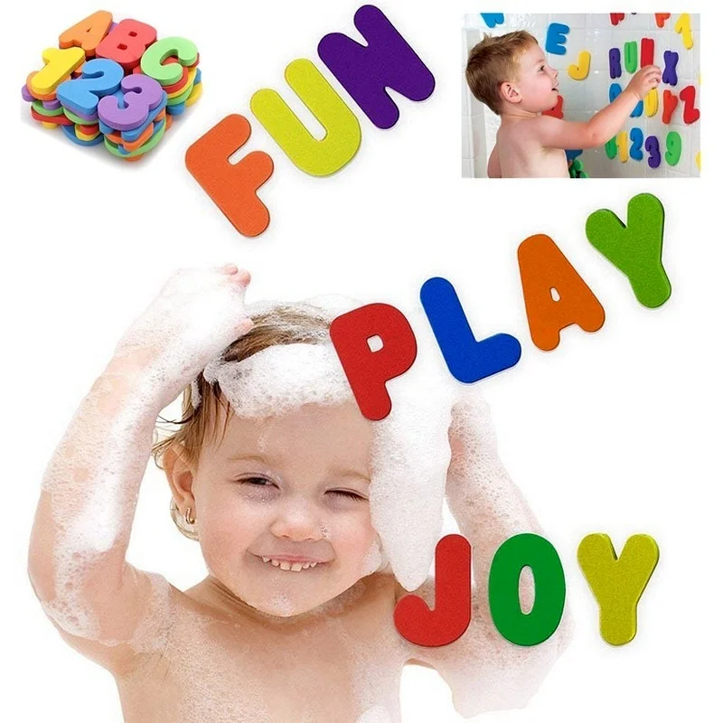 

Fashion New Children Kids Letters Numbers Foam Floating Bathroom Bath Tub Alphabet Learning Boy Girl Kid Toy Educational Toy