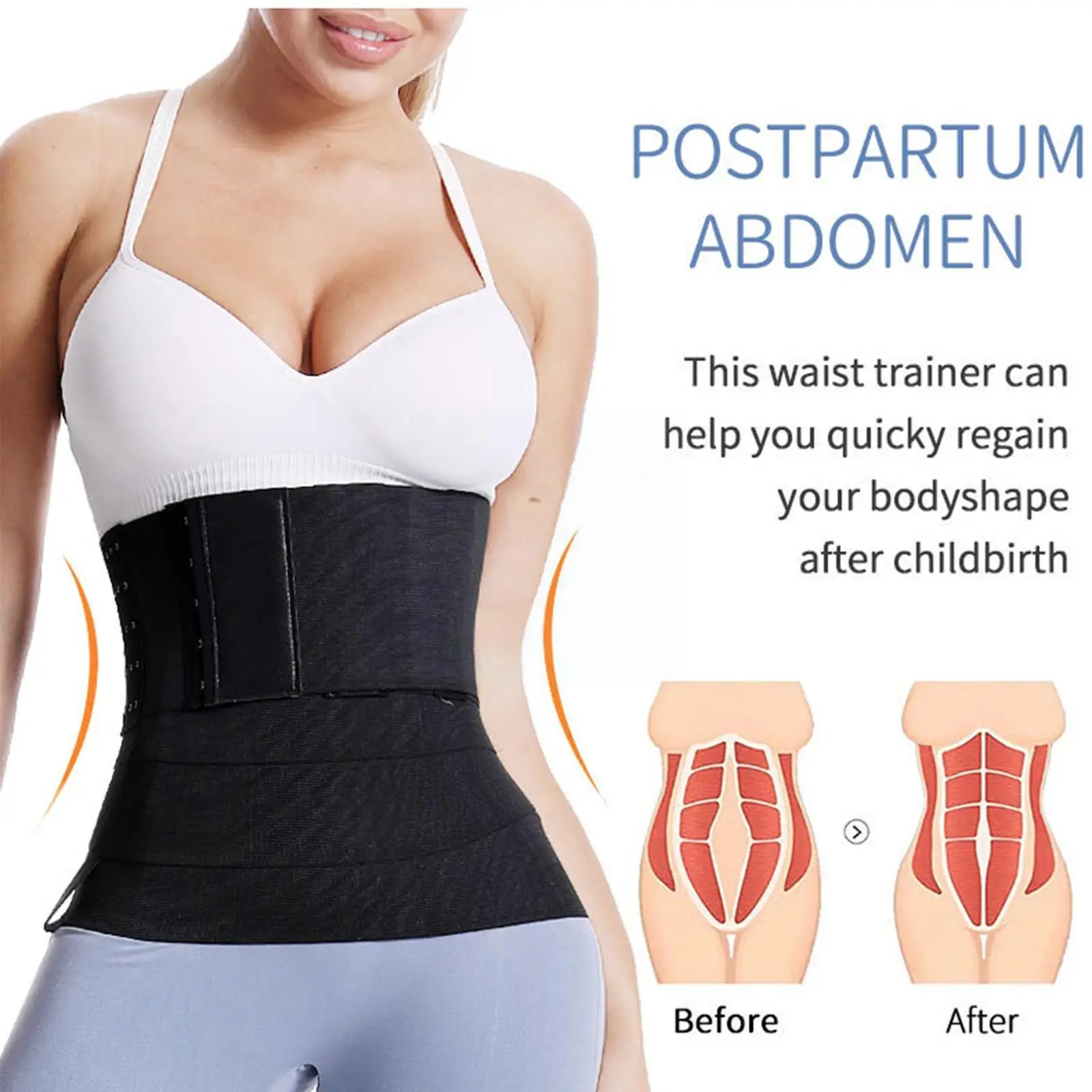 

Женский тренажер для талии, пояс для талии, пояс для живота с петлей, повязка, повязка свободного размера, обертка для живота, формирование т...