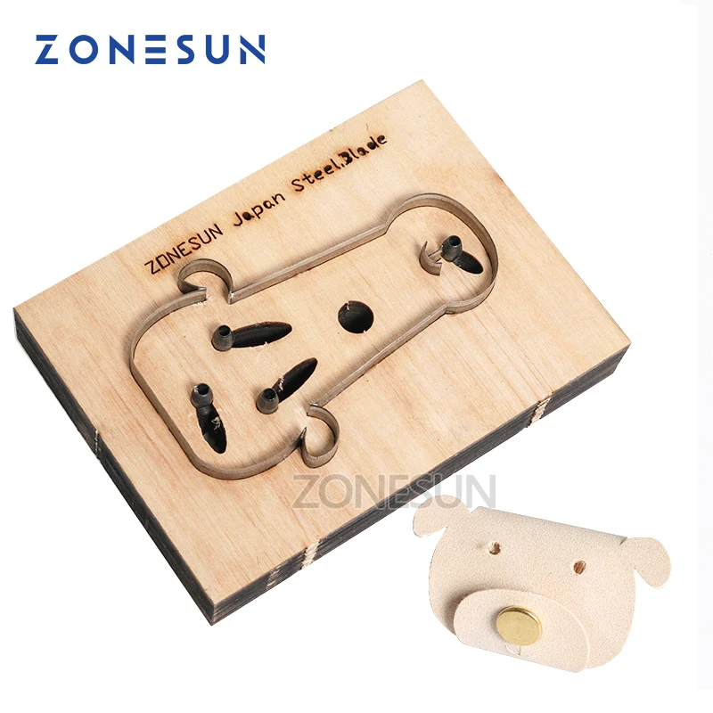 

ZONESUN Puppy Customized leather cutting die Leather DIY Craft wire earphone collector Wooden Template Punching Cutting Mould