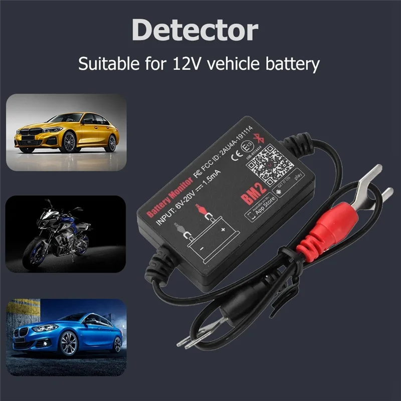 Тестер монитора аккумулятора BM2 Bluetooth 4 0 устройство для измерения напряжения 12 В