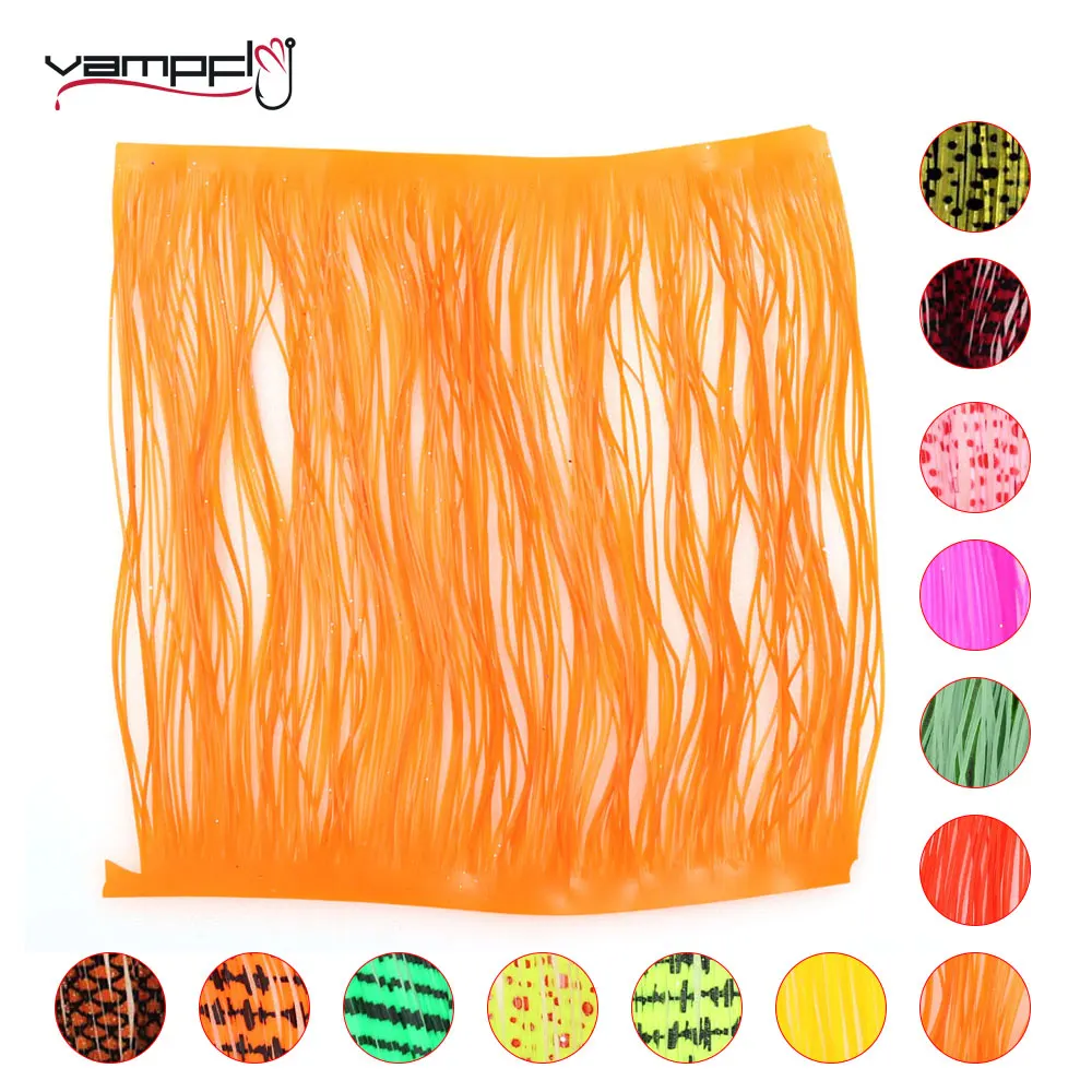 Vampfly 1Pcs Grizzly Barred Rubber Legs Fly Tying Silicone Skirts Streamer Zonker Nymph Rubber String Fly Tying Material