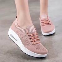brand design women sport shoes thick bottom pumps spring summer shallow mouth shoes ladies simple air cushion soft casual shoes