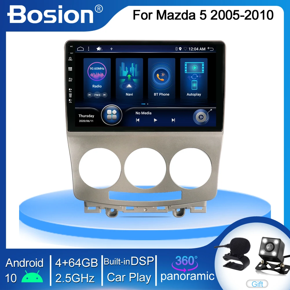

Автомагнитола Bosion для Mazda 5 2005-2010, 9 дюймов, 2 din, Android 10, GPS, 4 + 64 ГБ