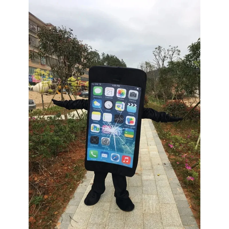 Фото Косплей, искусственный iPhone, талисман, костюм, реклама, сотовый телефон, магазин, праздничный костюм, маскарадный костюм, вечеринка, карнавал с животными №2