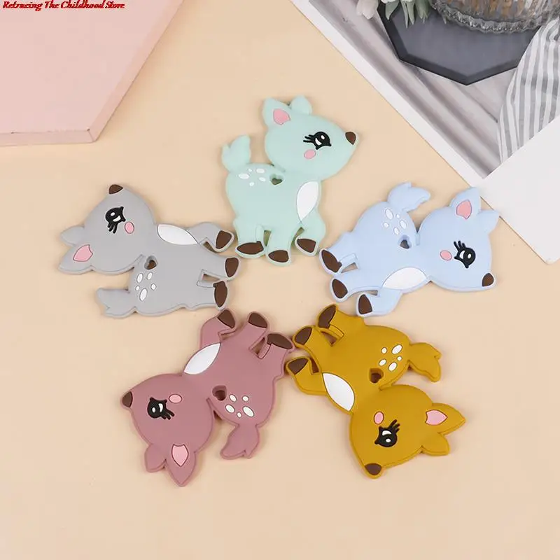 

Baby Silicone Teether Toy Deer Baby Teether Food Grade Silicone Baby Accessories