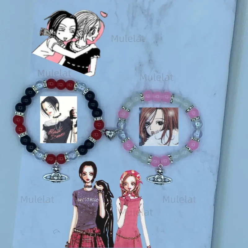 2 шт. Набор браслетов для пары на магните с бусинами