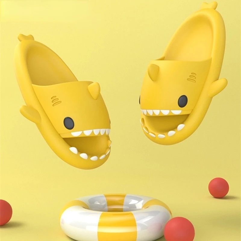 

Funny Children Parent Adult Slippers Cute Shark-shaped Home Non-slip Boys Kids Slippers Toddler Girls Shoes Man Women Slippers