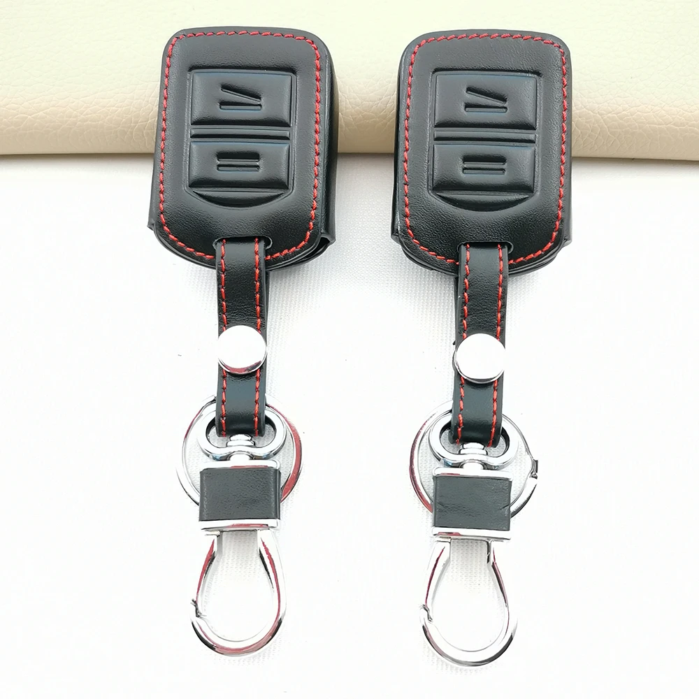 

For Vauxhall Opel Corsa Agila Meriva Combo 2 Buttons Praise Genuine Leather Remote Car Key Cover Case Fob Holder Protect Shell