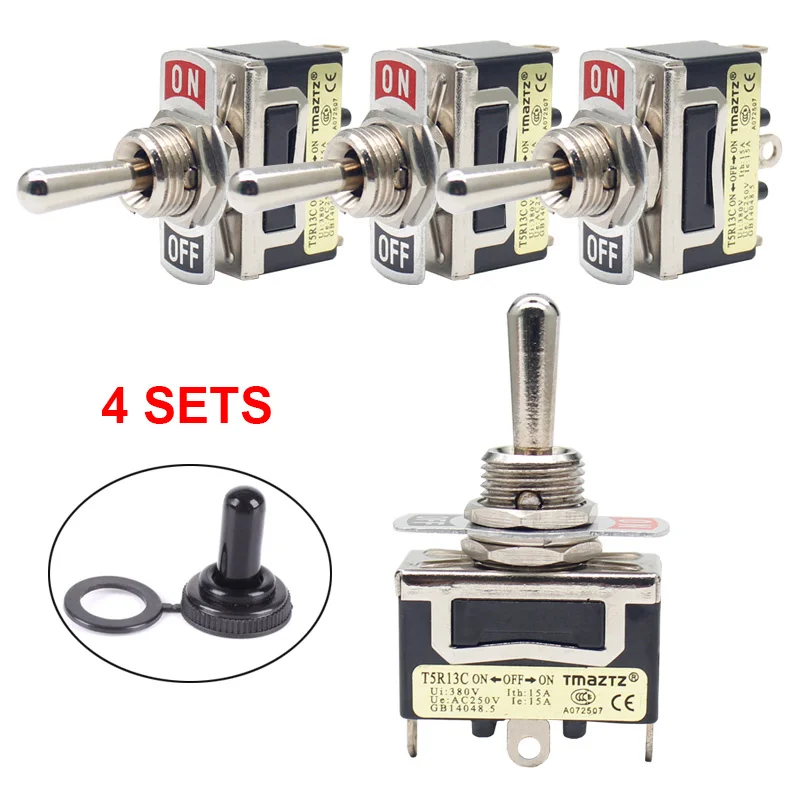 

4 sets Toggle switch position Momentary with Rainproof cap online shop