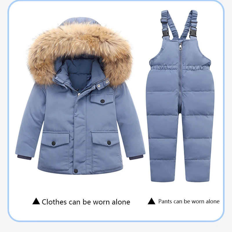 New Winter 90% White Duck Down Jacket For Baby Girl Clothes Kids Clothing Set Outerwear Boy Coat Parka Snowsuit Overcoat S6