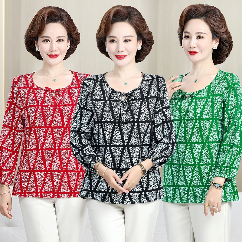 

Женская футболка, пуловер на весну и лето, свободная одежда с рукавом три четверти, женская футболка с круглым вырезом и принтом, большие размеры