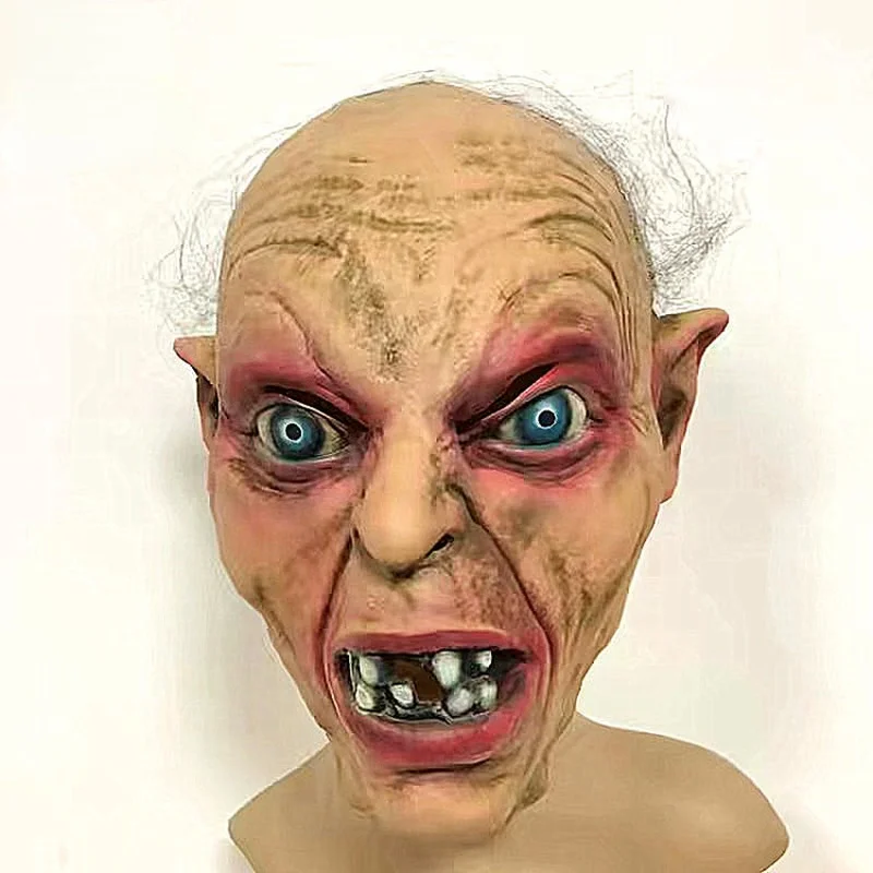 

Латексная Маска Gollum, аксессуары для косплея для взрослых, маска на Хэллоуин